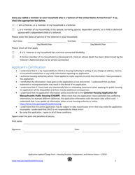 Application Update/Change Form - Housing Situation, Employment, Veteran Status - Massachusetts, Page 3