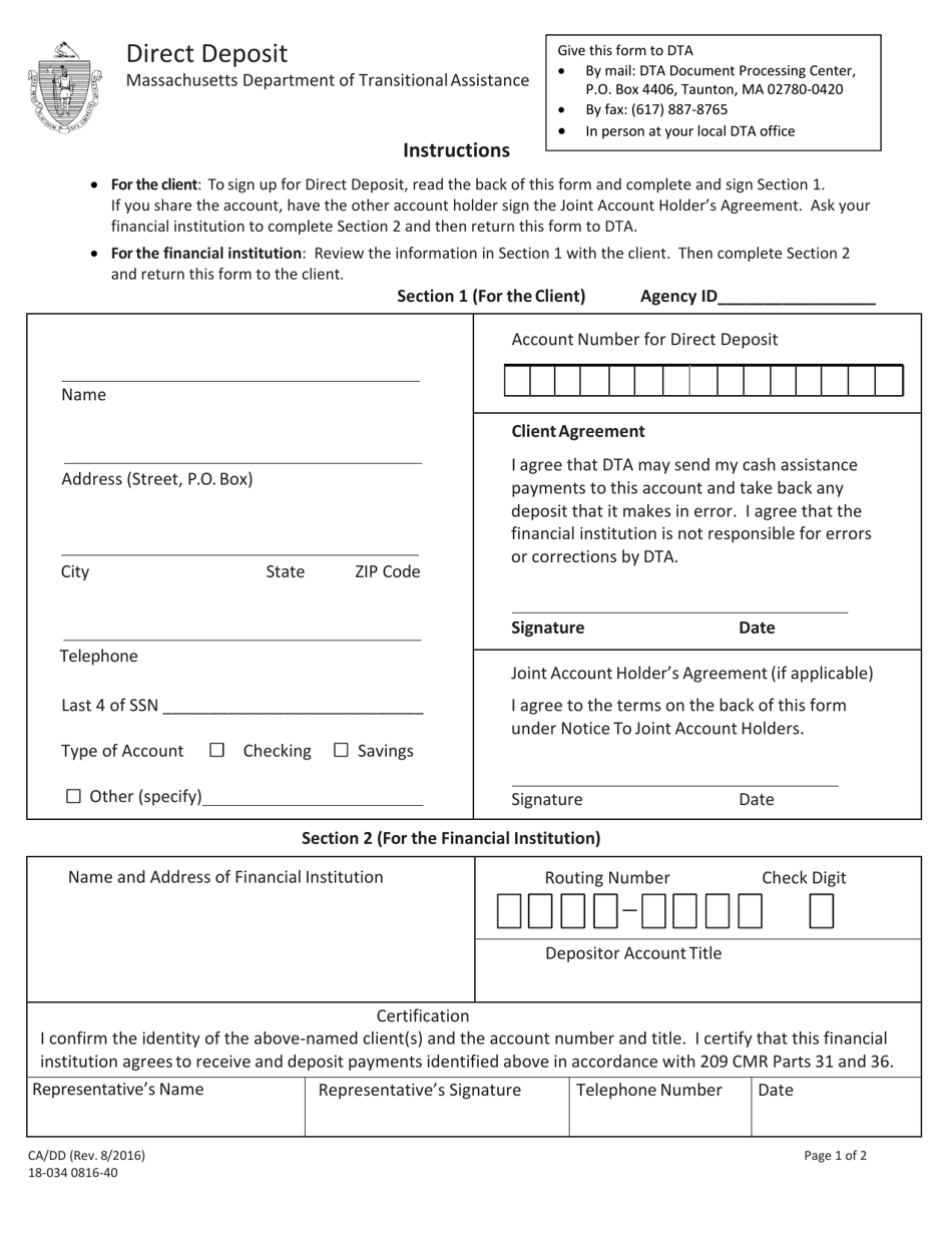 form cadd download printable pdf or fill online direct deposit