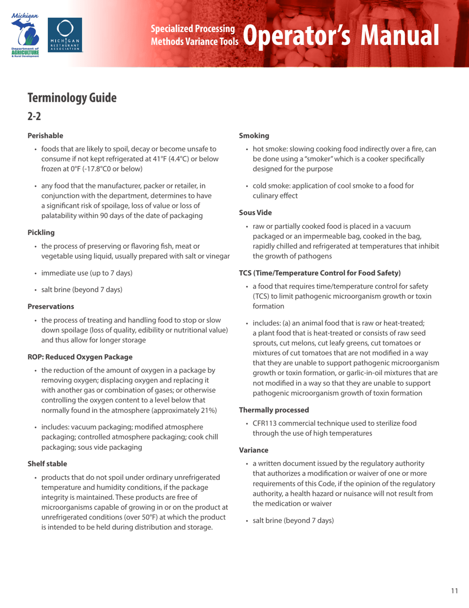 Proposal for Specialized Food Processing - Michigan, Page 11