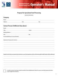 Proposal for Specialized Food Processing - Michigan, Page 6