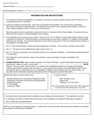 Form CSCL/CD-762 Certificate Amending Application for Certificate of Authority to Transact Business in Michigan for Use by Foreign Limited Liability Companies - Michigan, Page 3