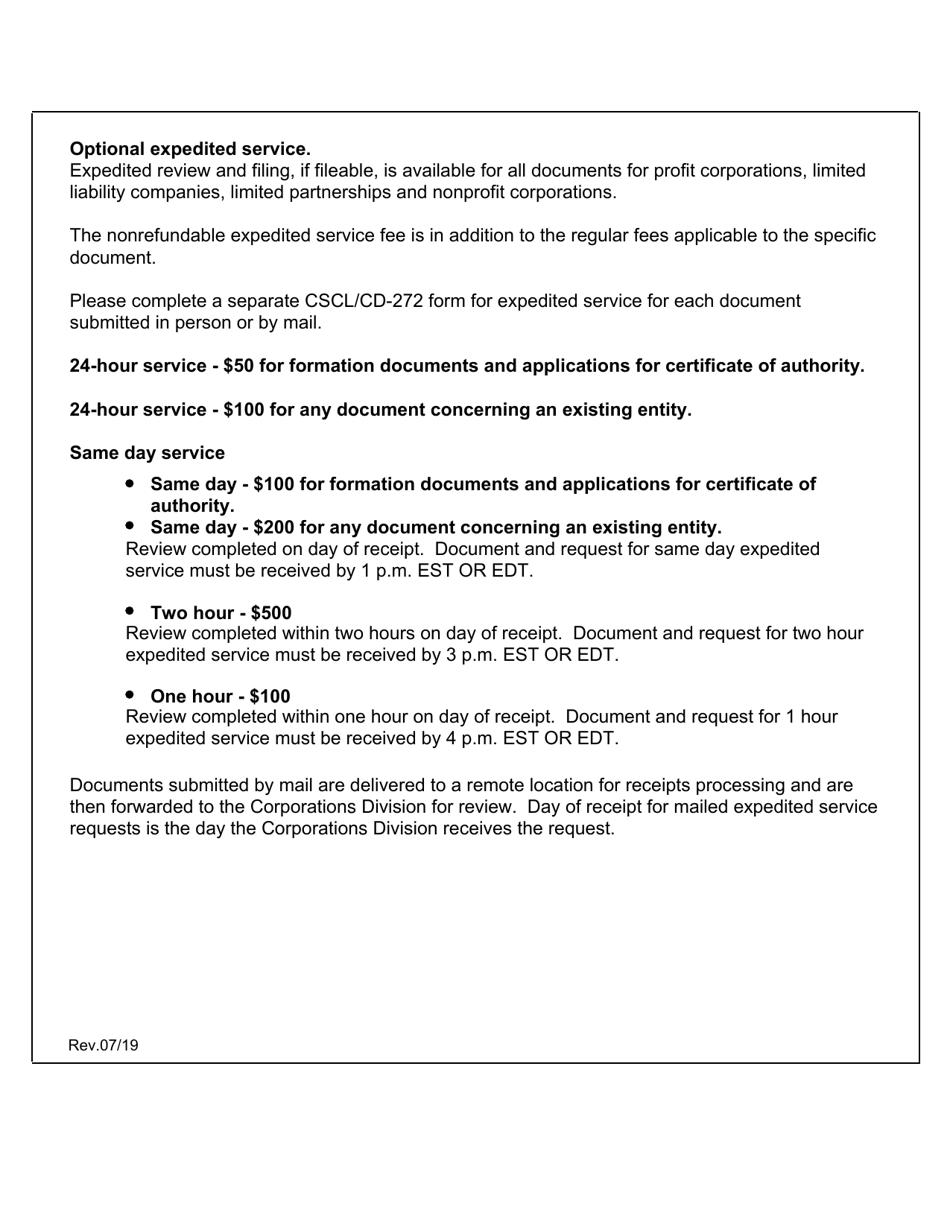 Form CSCL / CD-412 Certificate of Change for Use by Foreign Limited Partnerships - Michigan, Page 4