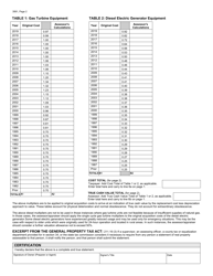 Form 3991 Gas Turbine and Diesel Electric Generator Report - Michigan, Page 2