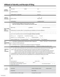 Form ED-104 Affidavit of Identity and Receipt of Filing - Michigan, Page 2