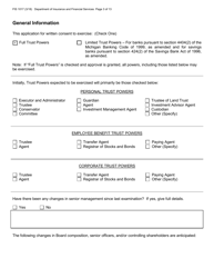 Form FIS1017 Application for Trust Powers - Michigan, Page 3