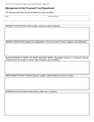 Form FIS1017 Application for Trust Powers - Michigan, Page 6