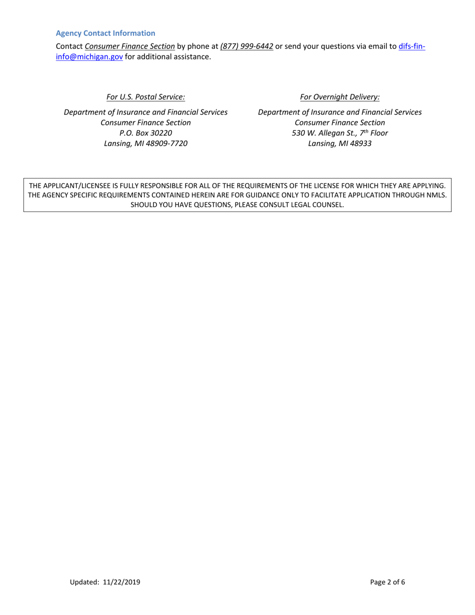 Michigan Mi Mortgage Loan Originator License New Application Checklist