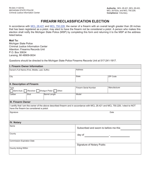 Form RI-044  Printable Pdf