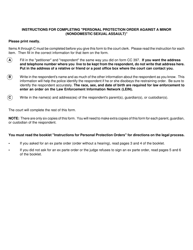 Form CC396M Personal Protection Order Against a Minor (Nondomestic Sexual Assault) - Michigan, Page 5