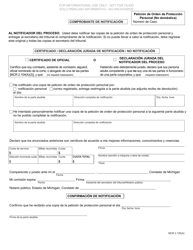 Formulario CC377SP Peticion De Orden De Proteccion Personal (No Domestica) - Michigan (Spanish), Page 2