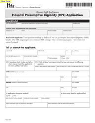 Form DHS-3881-ENG Hospital Presumptive Eligibility (Hpe) Application - Minnesota, Page 3