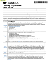 Form DHS-7775-ENG Licensing Requirements Family Child Care - Minnesota
