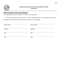 Charitable Organization - Exemption Form - Minnesota, Page 4