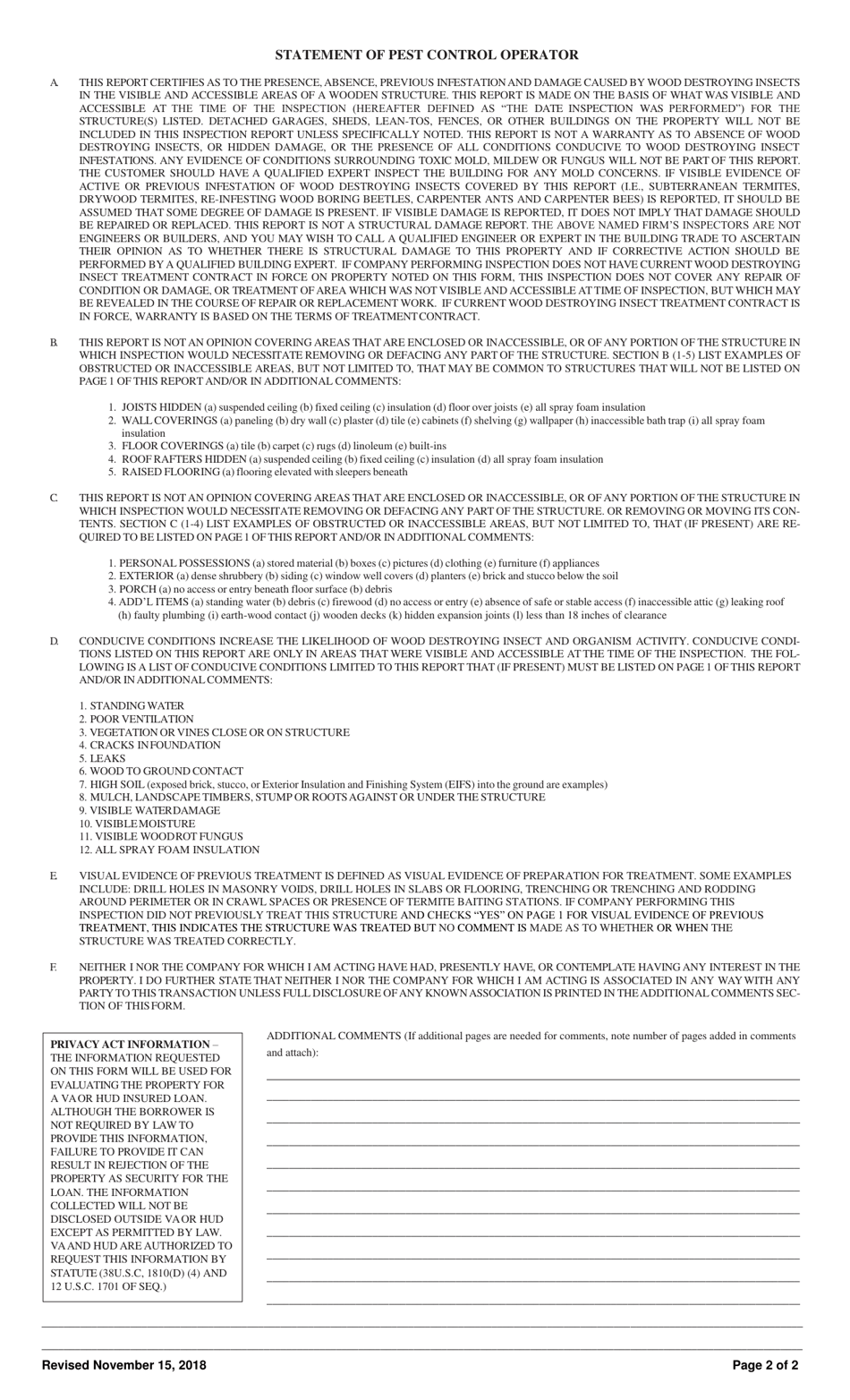 Mississippi Official Wood Destroying Insect Report - Mississippi, Page 2