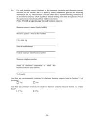 Hazardous Waste/Solid Waste Permit Application Disclosure Form - Mississippi, Page 10