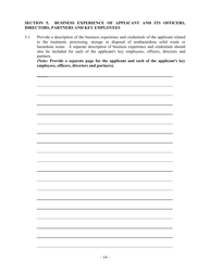 Hazardous Waste/Solid Waste Permit Application Disclosure Form - Mississippi, Page 14