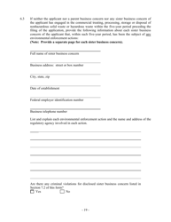 Hazardous Waste/Solid Waste Permit Application Disclosure Form - Mississippi, Page 19