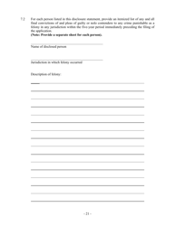 Hazardous Waste/Solid Waste Permit Application Disclosure Form - Mississippi, Page 21