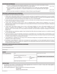 Form MO375-0999 Application for Limited Lines Self-service Storage Insurance Producer License Renewal - Missouri, Page 3