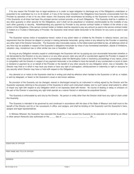 Form MO375-0592 (SC-2) Guaranty of Motor Vehicle Service Contract Obligations - Missouri, Page 2