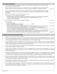 Form MO375-0852 Application for Motor Vehicle Extended Service Contract Producer License - Missouri, Page 3