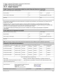 Document preview: Form MO780-1333 Permit Transfer - Missouri