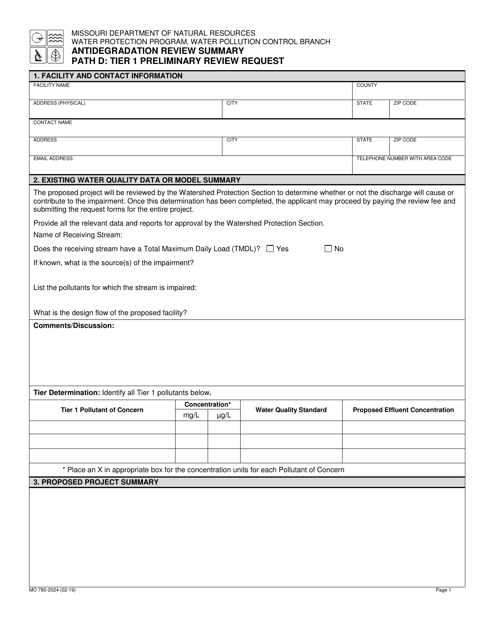 Form MO780-2024  Printable Pdf