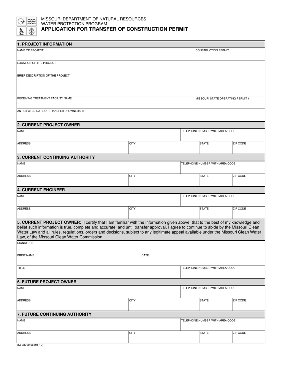 Form MO7802156 Fill Out, Sign Online and Download Fillable PDF