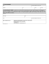 Form MO780-2156 Application for Transfer of Construction Permit - Missouri, Page 2