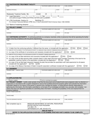 Form MO780-2189 Application for Construction Permit - Wastewater Treatment Facility - Missouri, Page 2