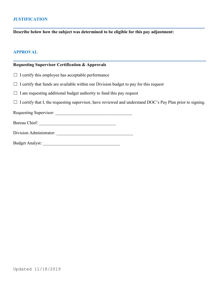 Form A Request to Implement a Broadband Pay Adjustment - Montana, Page 2