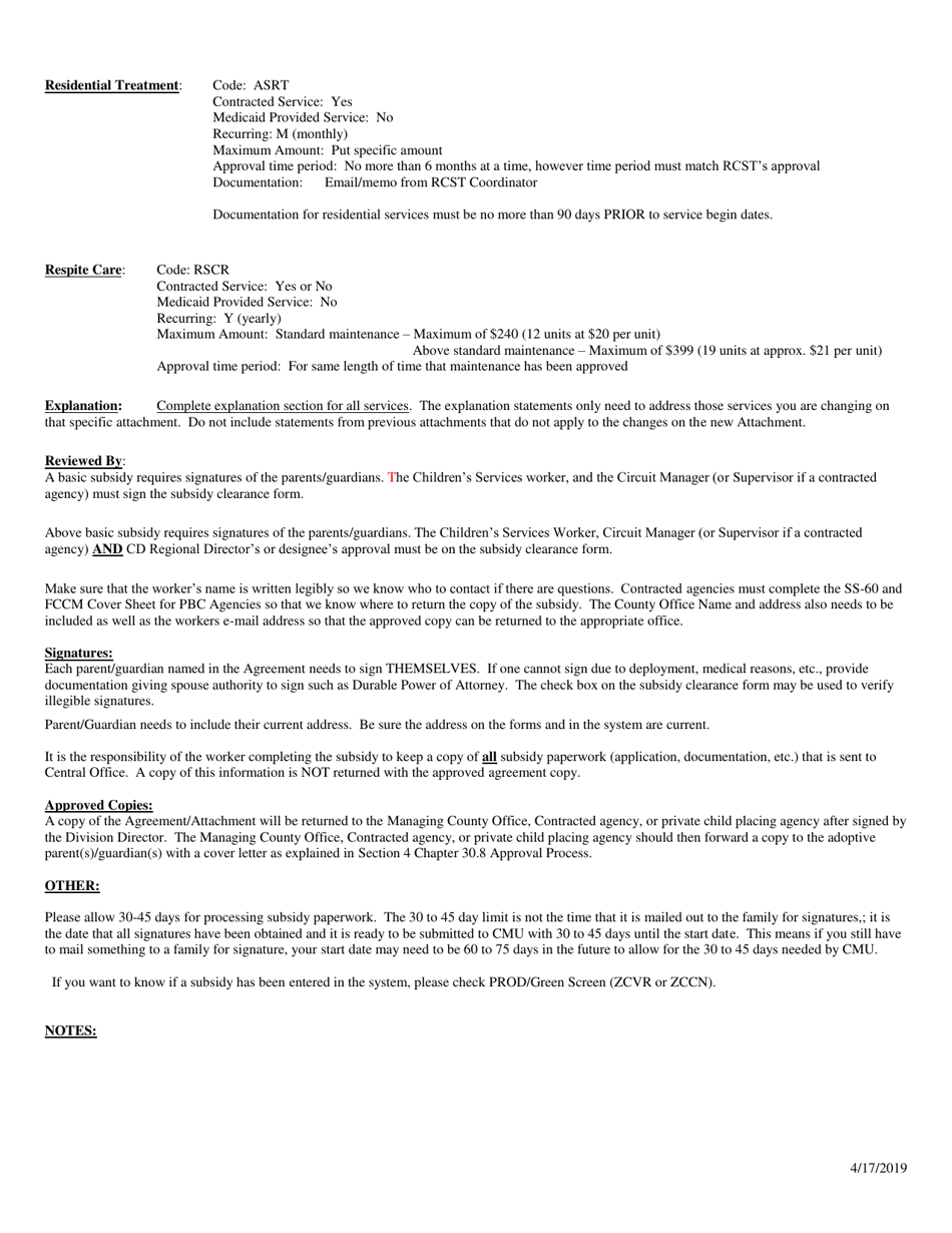 Adoption Subsidy / Subsidized Guardianship Checklist - Old Contract - Missouri, Page 4