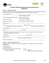 Form DDWHAPP Domestic Distillery Storage Warehouse Endorsement Application - Montana, Page 3