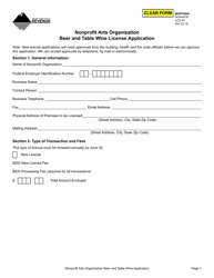 Document preview: Form NON-BTW Nonprofit Arts Organization Beer and Table Wine License Application - Montana
