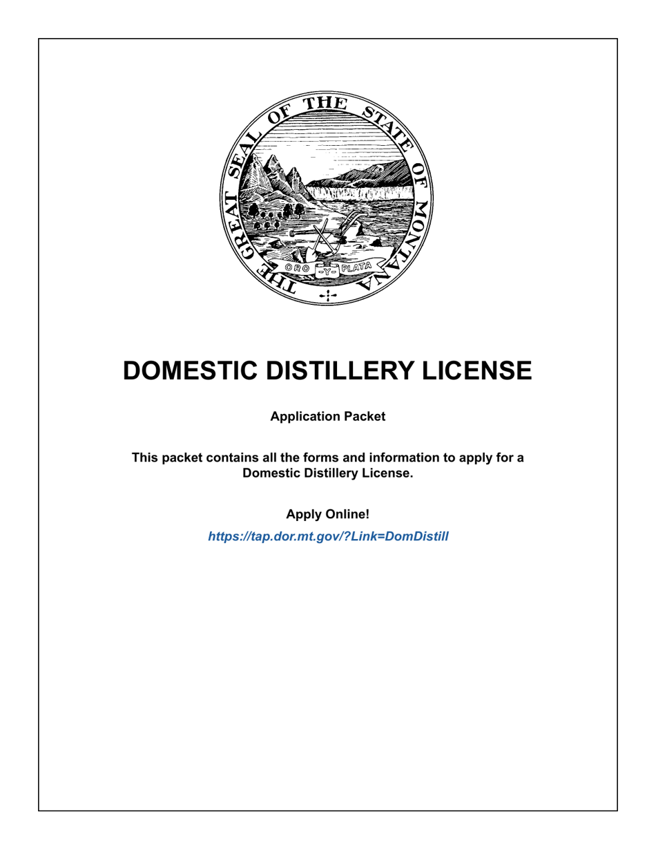 Form MDLA Download Fillable PDF or Fill Online Domestic Distillery