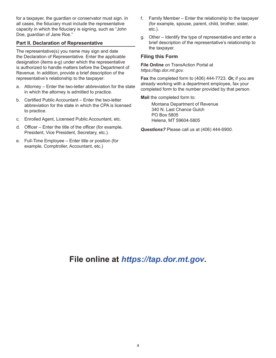 Form POA Power of Attorney Authorization to Disclose Information - Montana, Page 4