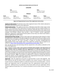 Application for Approved Organizational License Plate - Nebraska, Page 2