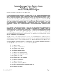 Public Service Request Form - Nebraska