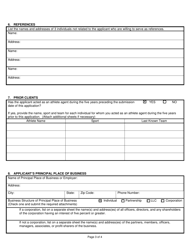 Nebraska Application for Registration of Athlete Agent - Nebraska, Page 3