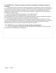 Form NDP-54 Appeal of Dismissal, Suspension, Demotion, or Involuntary Transfer - Nevada, Page 4