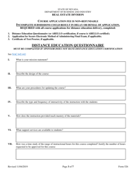 Form 526 Real Estate Continuing Education Course Application - Nevada, Page 3