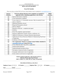 Form 526 Real Estate Continuing Education Course Application - Nevada, Page 7