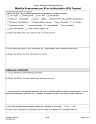 Form FA-1B Mobility Assessment and Prior Authorization (Pa) Request - Nevada, Page 10