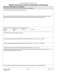 Form FA-1B Mobility Assessment and Prior Authorization (Pa) Request - Nevada, Page 11