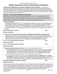 Form FA-1B Mobility Assessment and Prior Authorization (Pa) Request - Nevada, Page 13