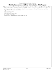 Form FA-1B Mobility Assessment and Prior Authorization (Pa) Request - Nevada, Page 4