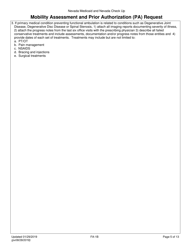 Form FA-1B Mobility Assessment and Prior Authorization (Pa) Request - Nevada, Page 5