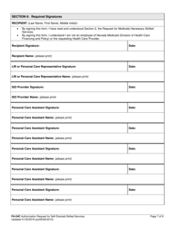 Form FA-24C Authorization Request for Self-directed Skilled Services - Nevada, Page 7