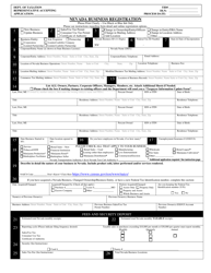 Document preview: Nevada Business Registration Form - Nevada