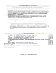 Nevada Business Registration Form - Nevada, Page 4